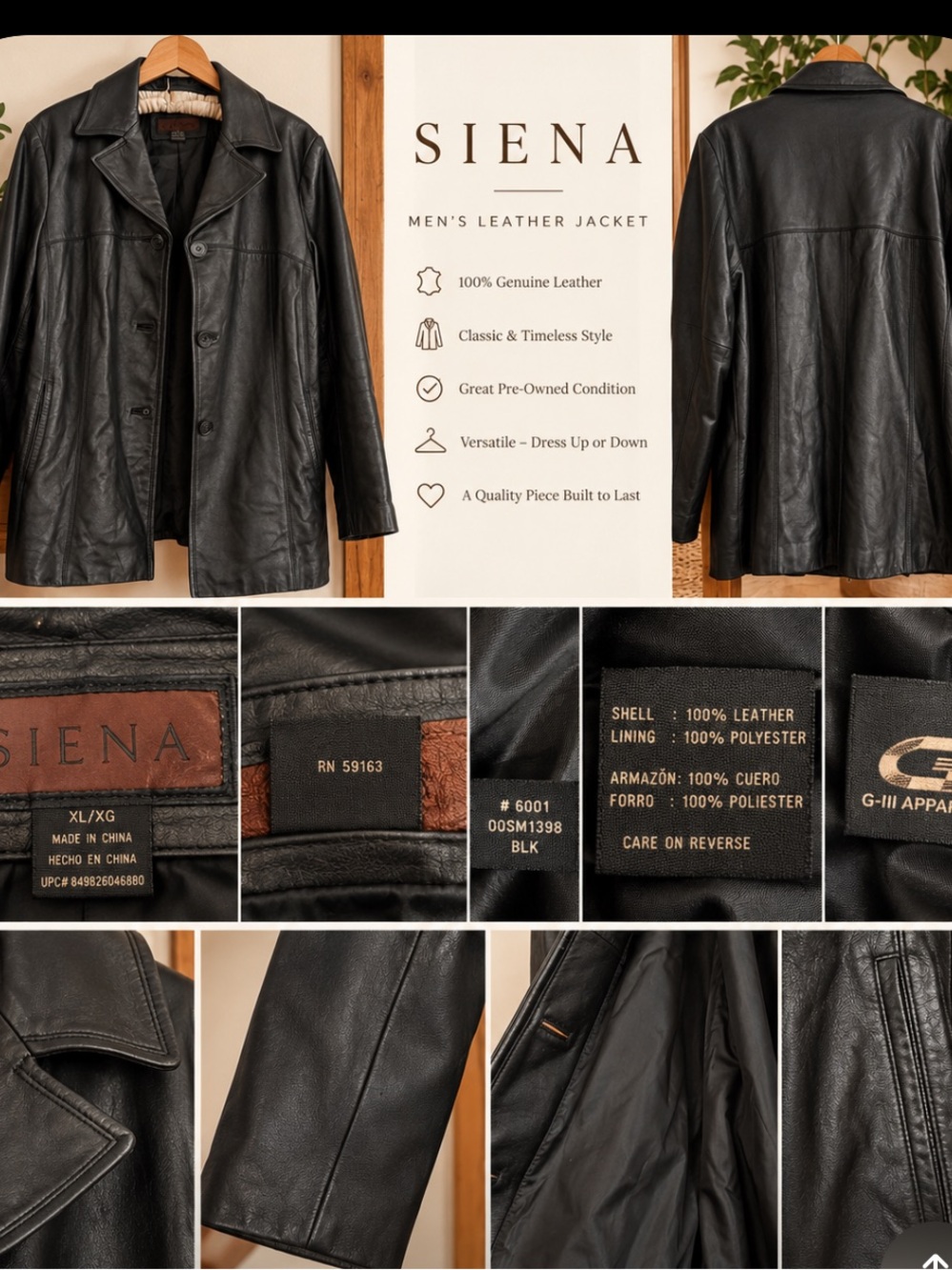 Men's Black Leather Jacket
